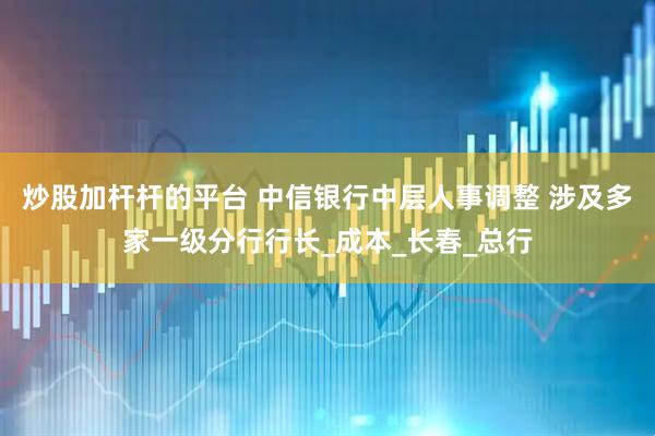 炒股加杆杆的平台 中信银行中层人事调整 涉及多家一级分行行长_成本_长春_总行