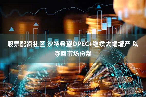 股票配资社区 沙特希望OPEC+继续大幅增产 以夺回市场份额