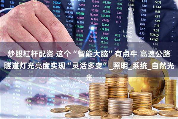 炒股杠杆配资 这个“智能大脑”有点牛 高速公路隧道灯光亮度实现“灵活多变”_照明_系统_自然光